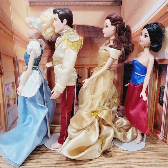 Disney Store Cinderella Prince Charming Mattel Princess Belle Snow White Dolls - Picture 11 of 11